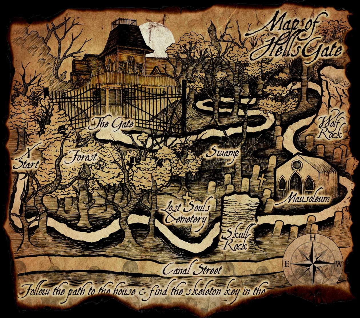 Map of HellsGate's Grounds